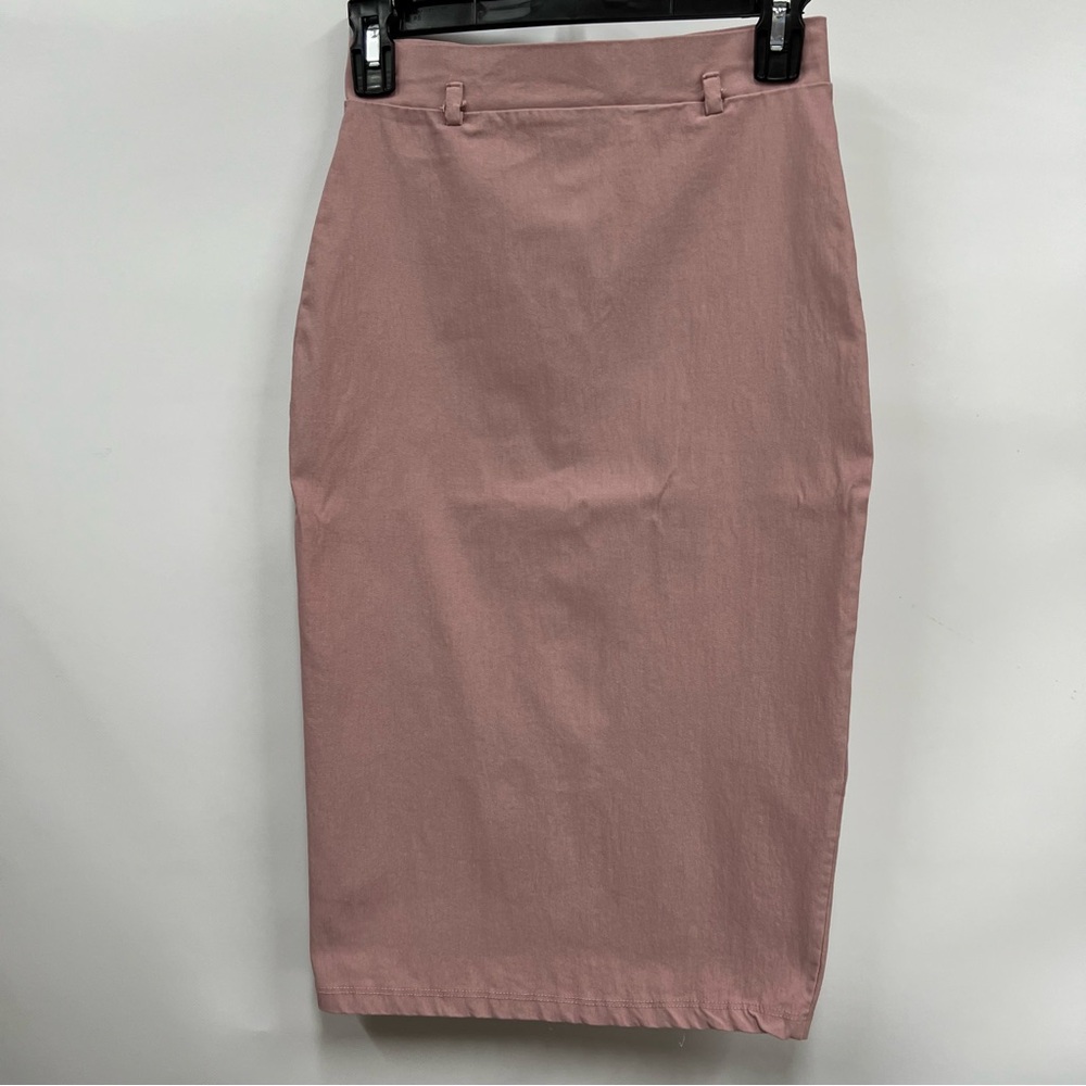Women’s L Elegant Pink Pencil Skirt dusty rose pink